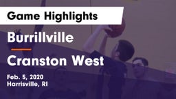 Burrillville  vs Cranston West  Game Highlights - Feb. 5, 2020