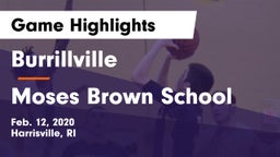 Burrillville  vs Moses Brown School Game Highlights - Feb. 12, 2020