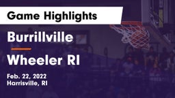 Burrillville  vs Wheeler RI Game Highlights - Feb. 22, 2022