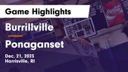 Burrillville  vs Ponaganset  Game Highlights - Dec. 21, 2023