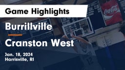 Burrillville  vs Cranston West  Game Highlights - Jan. 18, 2024