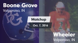 Matchup: Boone Grove vs. Wheeler  2016