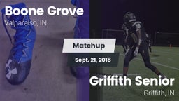 Matchup: Boone Grove vs. Griffith Senior  2018