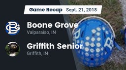 Recap: Boone Grove  vs. Griffith Senior  2018