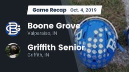 Recap: Boone Grove  vs. Griffith Senior  2019