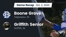 Recap: Boone Grove  vs. Griffith Senior  2020