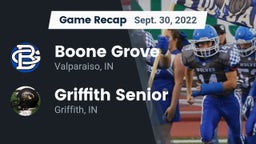 Recap: Boone Grove  vs. Griffith Senior  2022