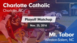 Matchup: Charlotte Catholic vs. Mt. Tabor  2016