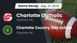 Recap: Charlotte Catholic  vs. Charlotte Country Day School 2018