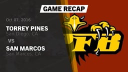 Recap: Torrey Pines  vs. San Marcos  2016