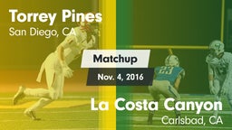 Matchup: Torrey Pines High vs. La Costa Canyon  2016