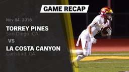 Recap: Torrey Pines  vs. La Costa Canyon  2016