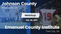 Matchup: Johnson County vs. Emanuel County Institute  2017