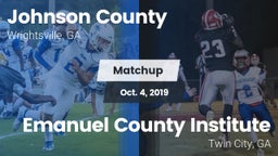 Matchup: Johnson County vs. Emanuel County Institute  2019