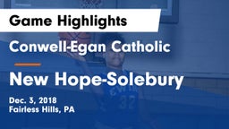 Conwell-Egan Catholic  vs New Hope-Solebury  Game Highlights - Dec. 3, 2018