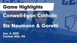 Conwell-Egan Catholic  vs Sts Neumann & Goretti Game Highlights - Jan. 4, 2020