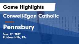 Conwell-Egan Catholic  vs Pennsbury  Game Highlights - Jan. 17, 2022