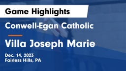 Conwell-Egan Catholic  vs Villa Joseph Marie Game Highlights - Dec. 14, 2023