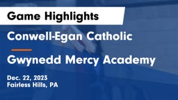 Conwell-Egan Catholic  vs Gwynedd Mercy Academy  Game Highlights - Dec. 22, 2023
