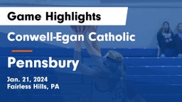 Conwell-Egan Catholic  vs Pennsbury  Game Highlights - Jan. 21, 2024