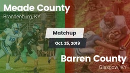 Matchup: Meade County vs. Barren County  2019
