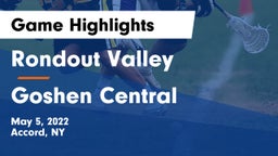 Rondout Valley  vs Goshen Central  Game Highlights - May 5, 2022