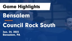 Bensalem  vs Council Rock South  Game Highlights - Jan. 24, 2023