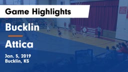 Bucklin vs Attica  Game Highlights - Jan. 5, 2019