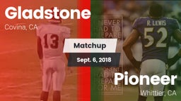 Matchup: Gladstone High vs. Pioneer  2018