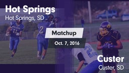 Matchup: Hot Springs vs. Custer  2016