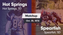 Matchup: Hot Springs vs. Spearfish  2016