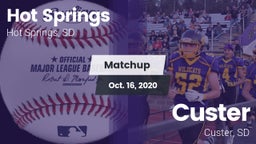 Matchup: Hot Springs vs. Custer  2020