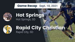 Recap: Hot Springs  vs. Rapid City Christian  2021