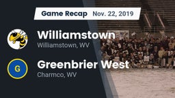 Recap: Williamstown  vs. Greenbrier West  2019