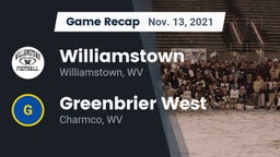 Recap: Williamstown  vs. Greenbrier West  2021