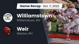 Recap: Williamstown  vs. Weir  2022