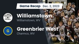 Recap: Williamstown  vs. Greenbrier West  2023