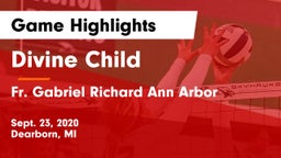 Divine Child  vs Fr. Gabriel Richard Ann Arbor Game Highlights - Sept. 23, 2020