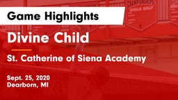 Divine Child  vs St. Catherine of Siena Academy  Game Highlights - Sept. 25, 2020