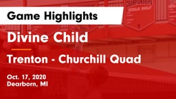 Divine Child  vs Trenton - Churchill Quad Game Highlights - Oct. 17, 2020