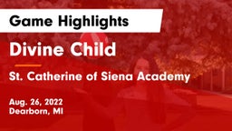 Divine Child  vs St. Catherine of Siena Academy  Game Highlights - Aug. 26, 2022