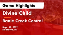 Divine Child  vs Battle Creek Central  Game Highlights - Sept. 10, 2022