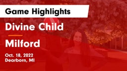 Divine Child  vs Milford  Game Highlights - Oct. 18, 2022