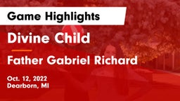 Divine Child  vs Father Gabriel Richard  Game Highlights - Oct. 12, 2022