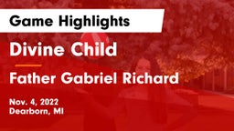 Divine Child  vs Father Gabriel Richard  Game Highlights - Nov. 4, 2022