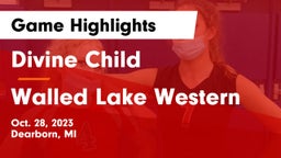 Divine Child  vs Walled Lake Western  Game Highlights - Oct. 28, 2023