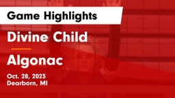 Divine Child  vs Algonac  Game Highlights - Oct. 28, 2023