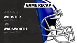 Recap: Wooster  vs. Wadsworth  2016