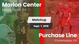 Matchup: Marion Center vs. Purchase Line  2018