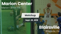 Matchup: Marion Center vs. Blairsville  2018